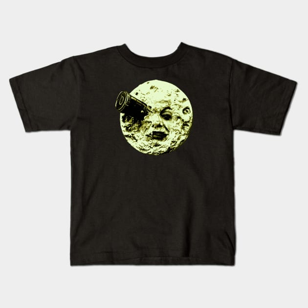 Movie Moon Man Kids T-Shirt by Bommush Designs